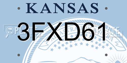 3FXD61 Kansas License Plate