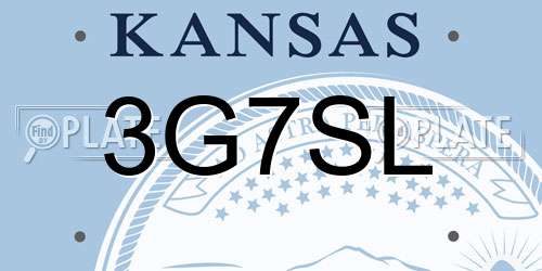 3G7SL Kansas License Plate