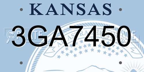 3GA7450 Kansas License Plate