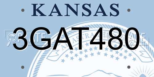 3GAT480 Kansas License Plate