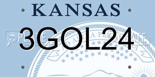 3GOL24 Kansas License Plate
