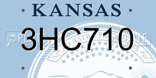 3HC710 Kansas License Plate