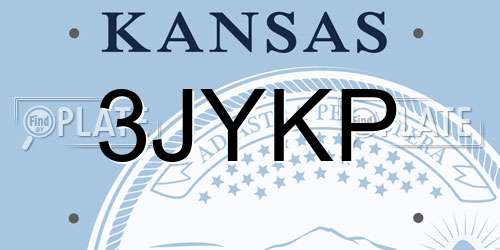 3JYKP Kansas License Plate