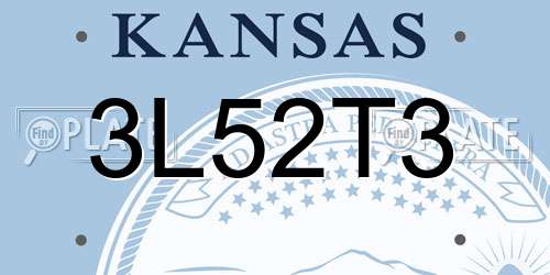 3L52T3 Kansas License Plate