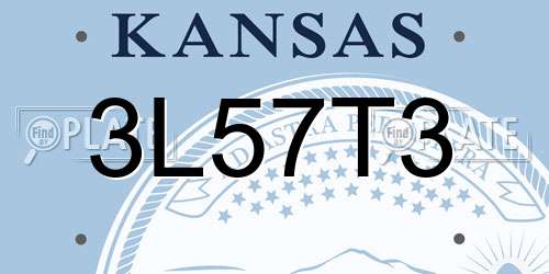 3L57T3 Kansas License Plate