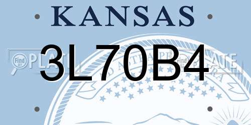 3L70B4 Kansas License Plate