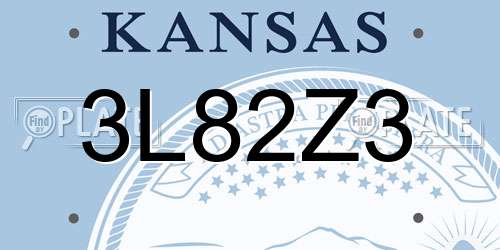 3L82Z3 Kansas License Plate