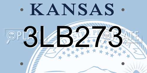 3LB273 Kansas License Plate