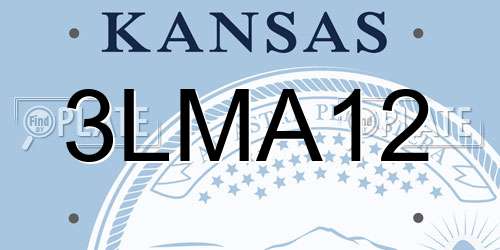 3LMA12 Kansas License Plate