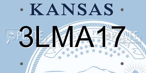 3LMA17 Kansas License Plate
