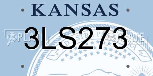 3LS273 Kansas License Plate