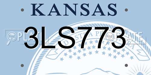 3LS773 Kansas License Plate