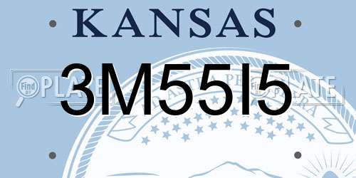 3M55I5 Kansas License Plate