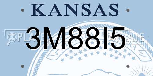 3M88I5 Kansas License Plate
