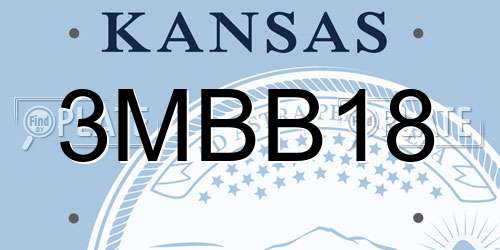 3MBB18 Kansas License Plate