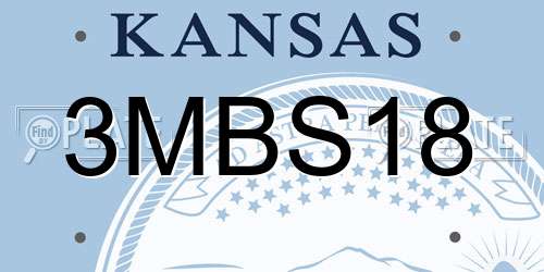 3MBS18 Kansas License Plate