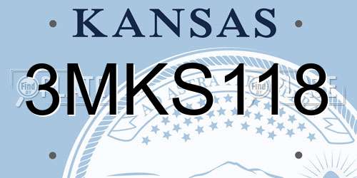 3MKS118 Kansas License Plate