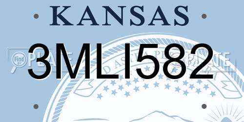 3MLI582 Kansas License Plate