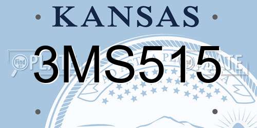 3MS515 Kansas License Plate