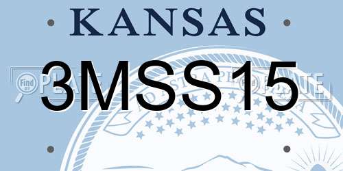 3MSS15 Kansas License Plate
