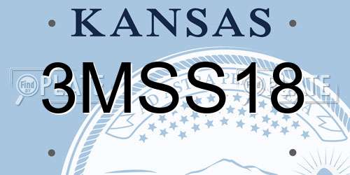 3MSS18 Kansas License Plate