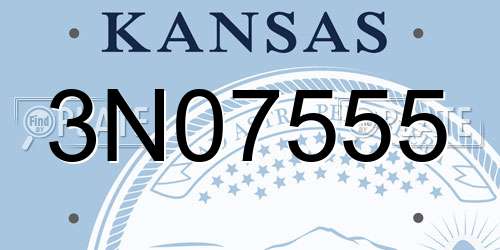 3N07555 Kansas License Plate