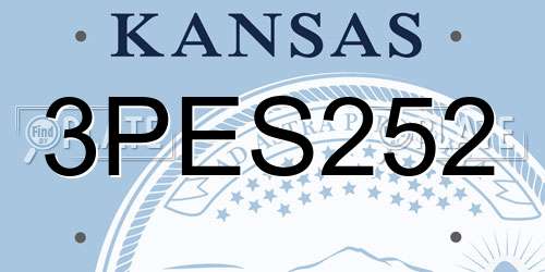 3PES252 Kansas License Plate