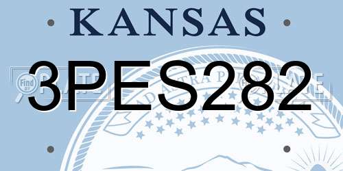 3PES282 Kansas License Plate