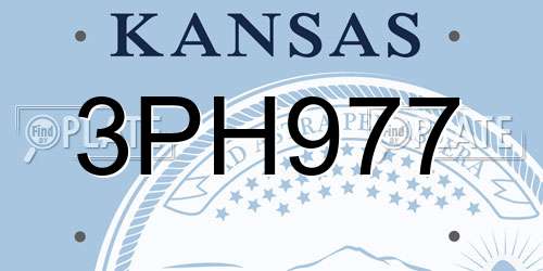 3PH977 Kansas License Plate