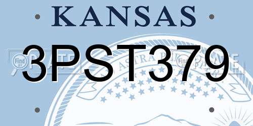 3PST379 Kansas License Plate