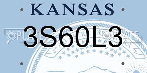 3S60L3 Kansas License Plate