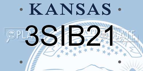 3SIB21 Kansas License Plate