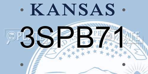 3SPB71 Kansas License Plate