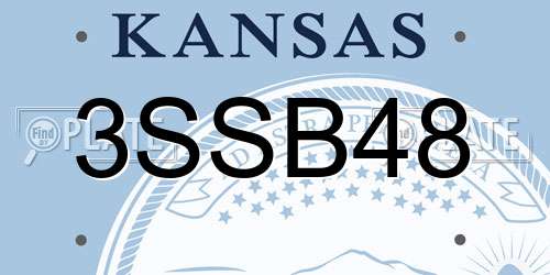 3SSB48 Kansas License Plate