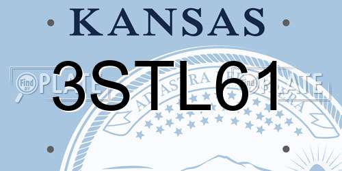 3STL61 Kansas License Plate
