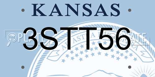 3STT56 Kansas License Plate