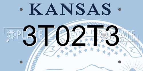 3T02T3 Kansas License Plate