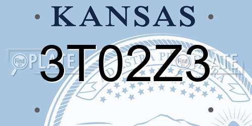 3T02Z3 Kansas License Plate
