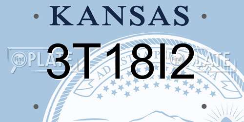 3T18I2 Kansas License Plate