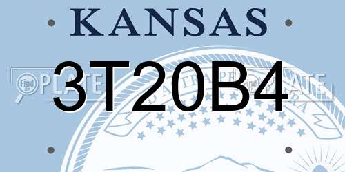 3T20B4 Kansas License Plate