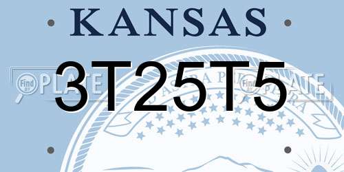 3T25T5 Kansas License Plate