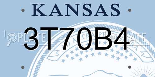3T70B4 Kansas License Plate