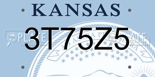 3T75Z5 Kansas License Plate