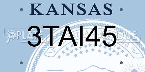 3TAI45 Kansas License Plate