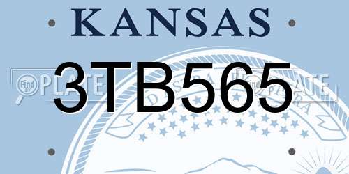 3TB565 Kansas License Plate