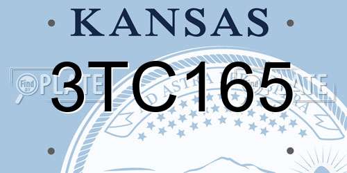 3TC165 Kansas License Plate
