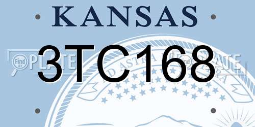 3TC168 Kansas License Plate