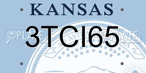 3TCI65 Kansas License Plate