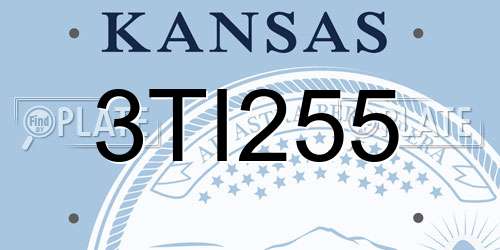 3TI255 Kansas License Plate