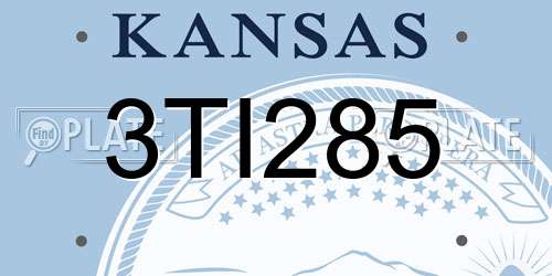 3TI285 Kansas License Plate